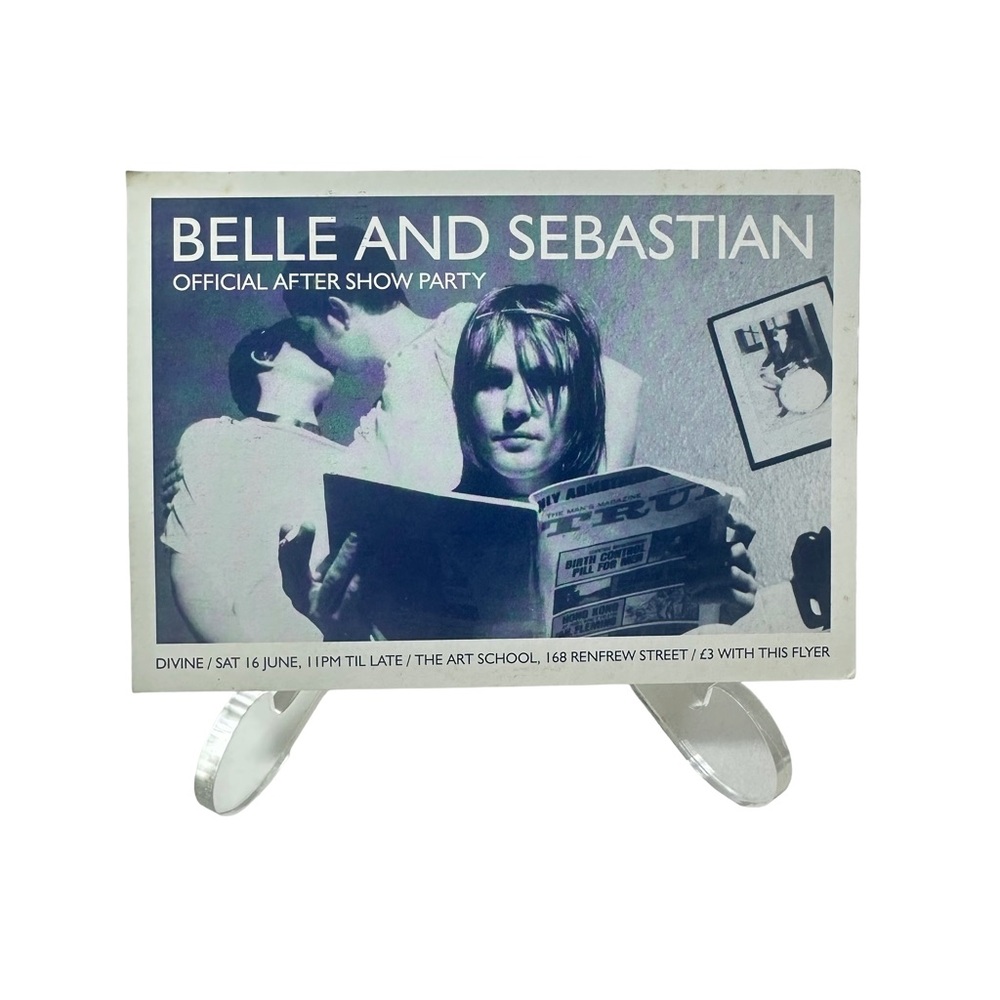 Vintage Belle & Sebastian Official After Show Party Postcard Divine June 2001